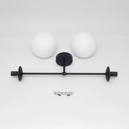 Żyrandol natynkowy MOON 2xE27/15W/230V czarny