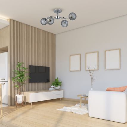 Żyrandol natynkowy OAKLAND 4xE27/60W/230V