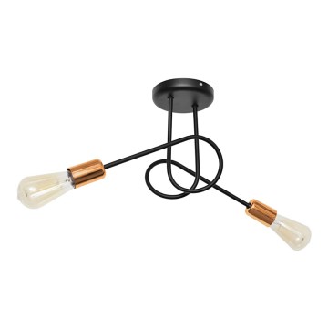 Żyrandol natynkowy OXFORD 2xE27/15W/230V czarny