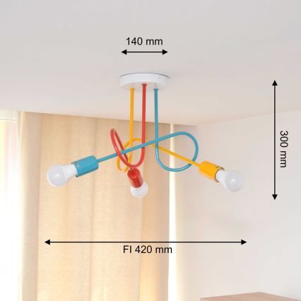 Żyrandol natynkowy OXFORD 3xE27/15W/230V