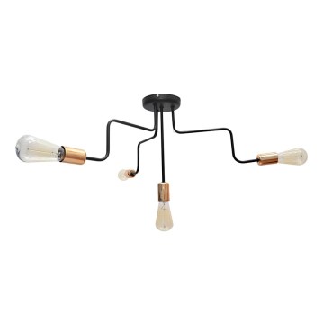 Żyrandol natynkowy OXFORD 4xE27/15W/230V czarny