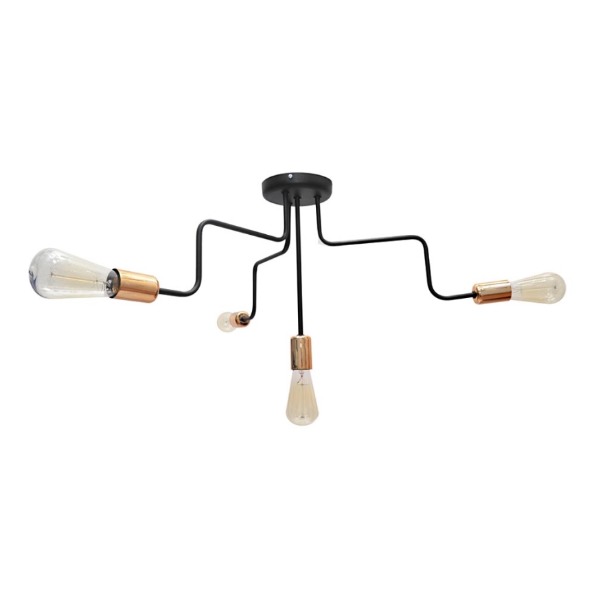 Żyrandol natynkowy OXFORD 4xE27/15W/230V czarny
