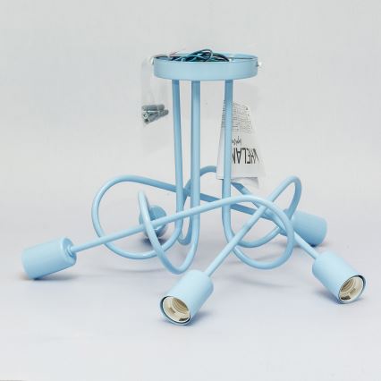 Žyrandol natynkowy OXFORD 5xE27/15W/230V niebieski