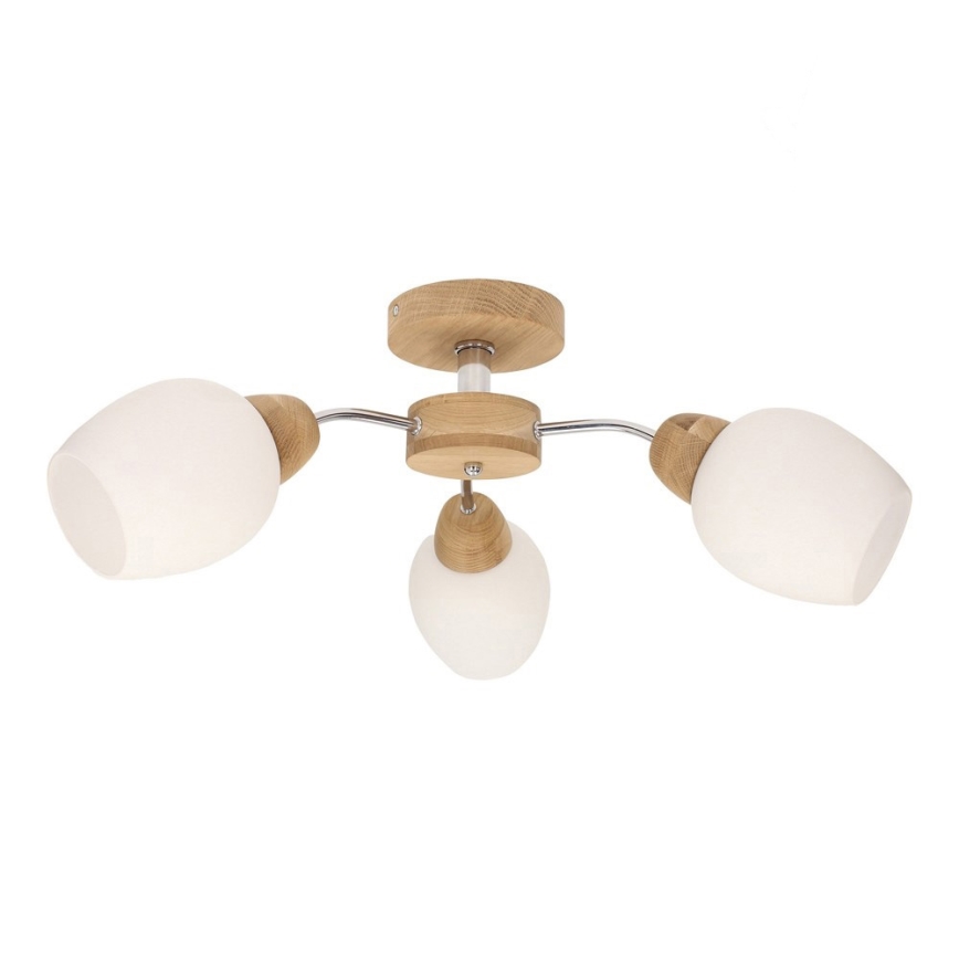 Żyrandol natynkowy PARMA 3xE27/40W/230V dąb