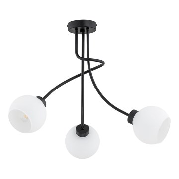 Żyrandol natynkowy PLENA 3xE27/15W/230V czarny