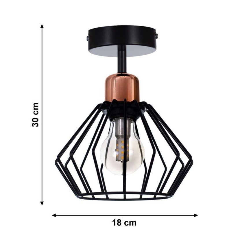 Żyrandol natynkowy PORTO 1xE27/40W/230V