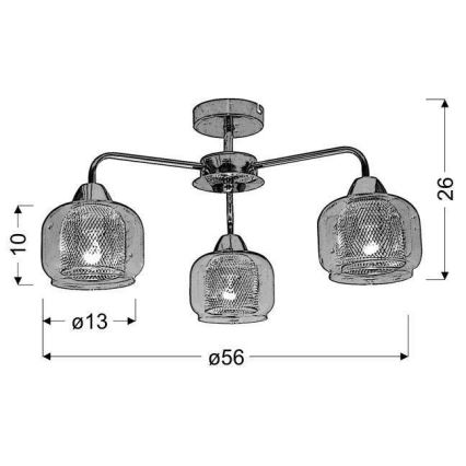 Żyrandol natynkowy RAY 3xE14/40W/230V