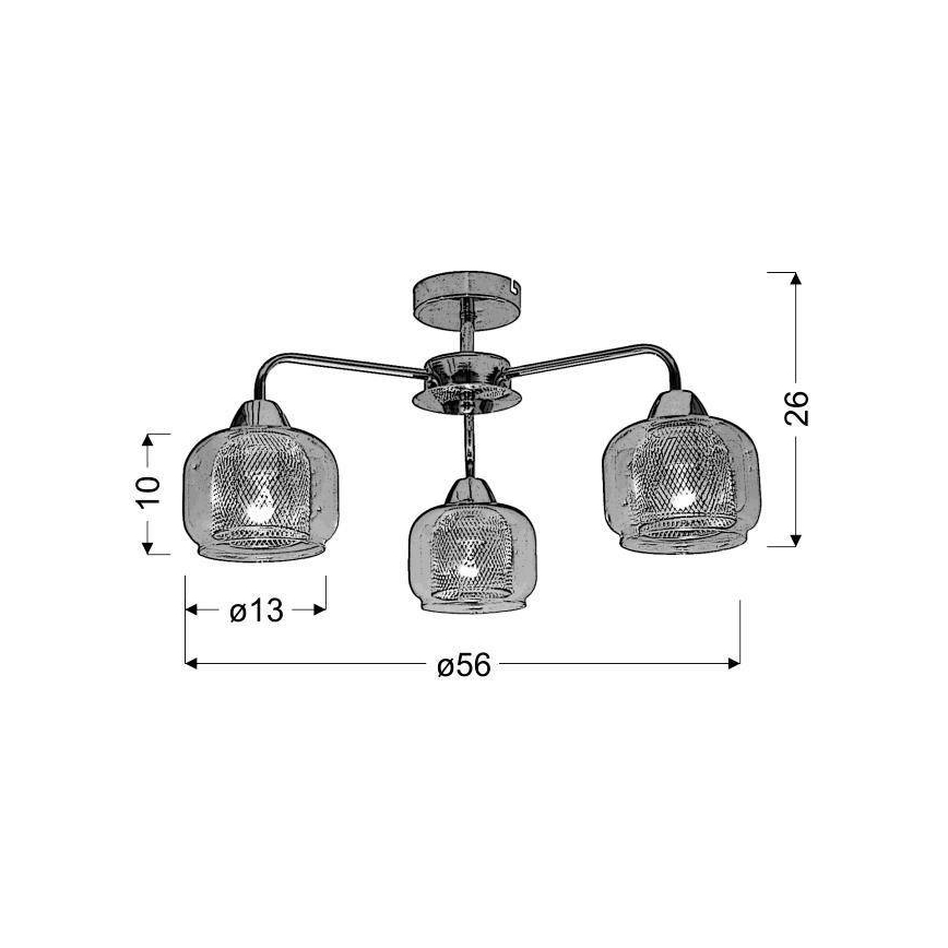 Żyrandol natynkowy RAY 3xE14/40W/230V