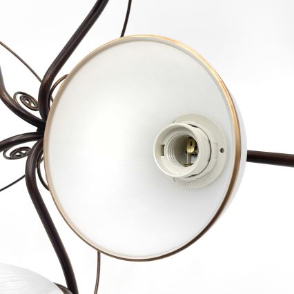Żyrandol natynkowy RETRO 5xE27/60W/230V brąz patyna