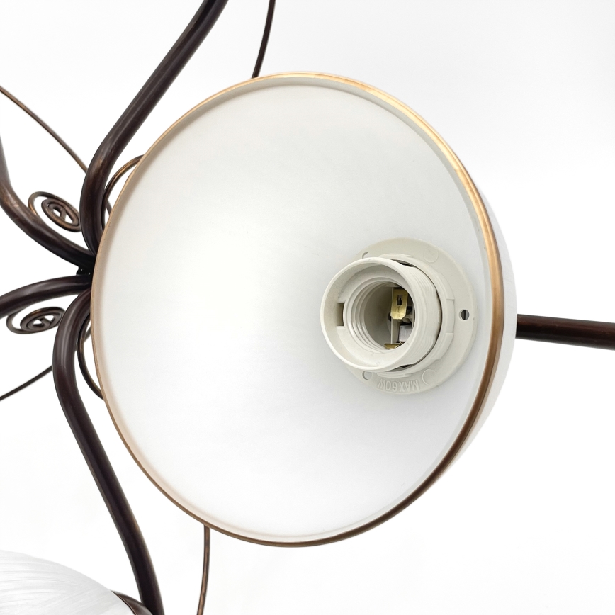 Żyrandol natynkowy RETRO 5xE27/60W/230V brąz patyna