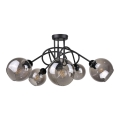 Żyrandol natynkowy RIN 5xE27/60W/230V czarny/dymny