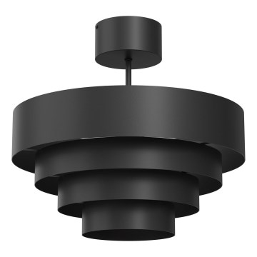 Żyrandol natynkowy RINGS 1xE27/15W/230V czarny