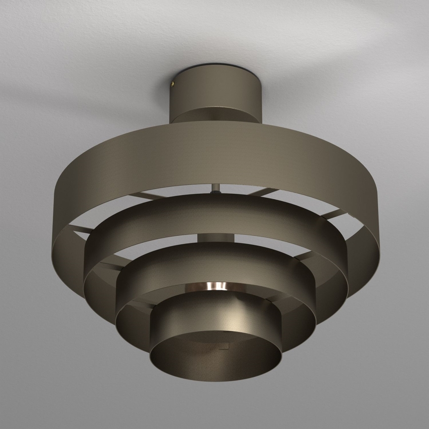 Żyrandol natynkowy RINGS 1xE27/15W/230V mosiądz