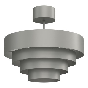 Żyrandol natynkowy RINGS 1xE27/15W/230V szary