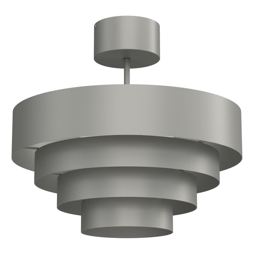 Żyrandol natynkowy RINGS 1xE27/15W/230V szary
