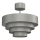 Żyrandol natynkowy RINGS 1xE27/15W/230V szary