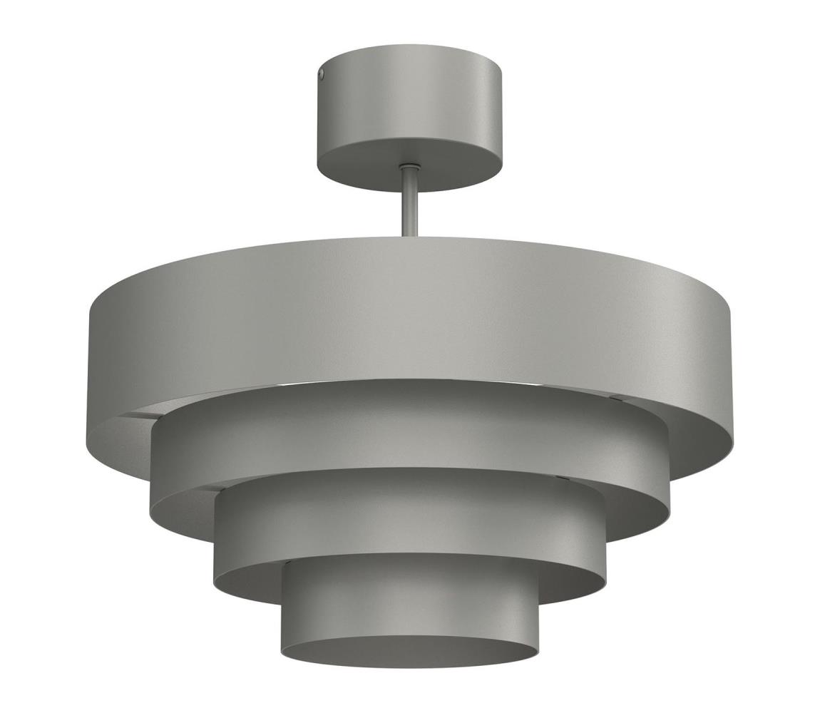 Żyrandol natynkowy RINGS 1xE27/15W/230V szary