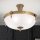 Żyrandol natynkowy ROCCA 4xE27/60W/230V śr. 43 cm brąz/biały