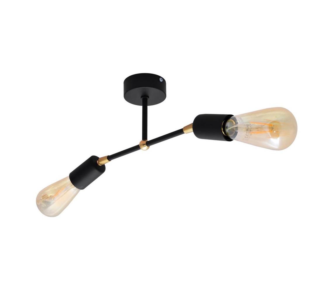 Żyrandol natynkowy ROSETTE 2xE27/15W/230V czarny/złoty