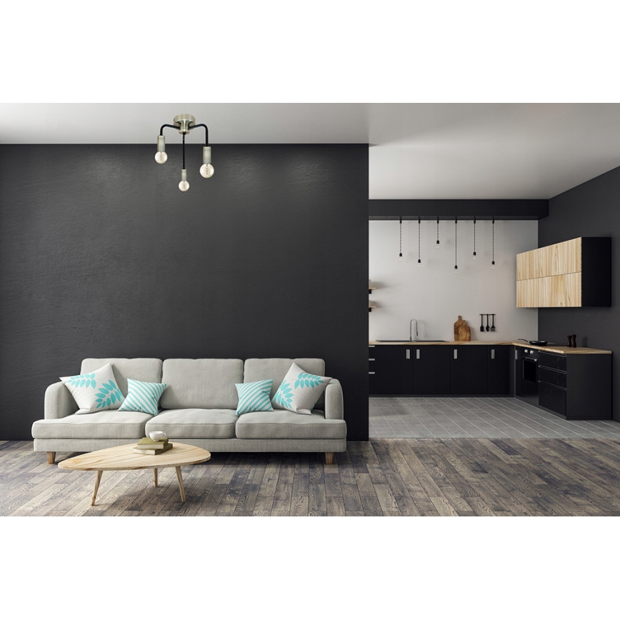 Żyrandol natynkowy SAGA 3xE27/40W/230V
