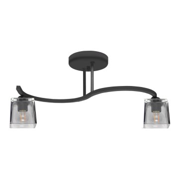 Żyrandol natynkowy SANTOS 2xE27/15W/230V czarny