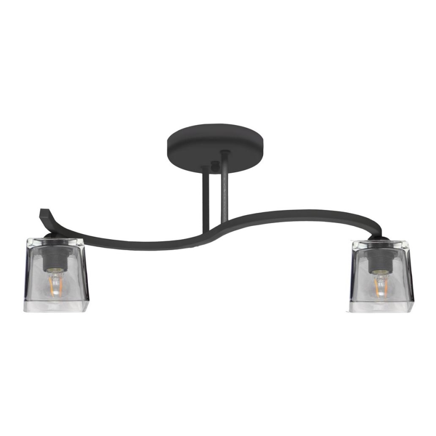 Żyrandol natynkowy SANTOS 2xE27/15W/230V czarny