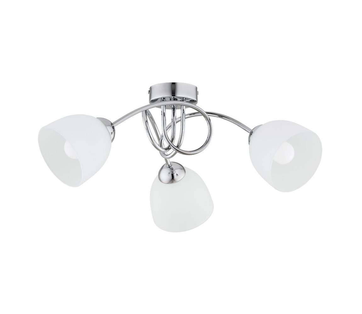 Żyrandol natynkowy SEYLA 3xE27/60W/230V chrom błyszczący/biały