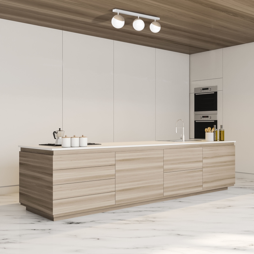 Żyrandol natynkowy SFERA WOOD 3xE14/40W/230V