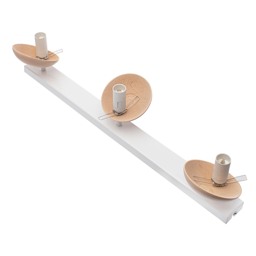 Żyrandol natynkowy SFERA WOOD 3xE14/40W/230V