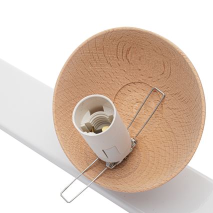 Żyrandol natynkowy SFERA WOOD 3xE14/40W/230V