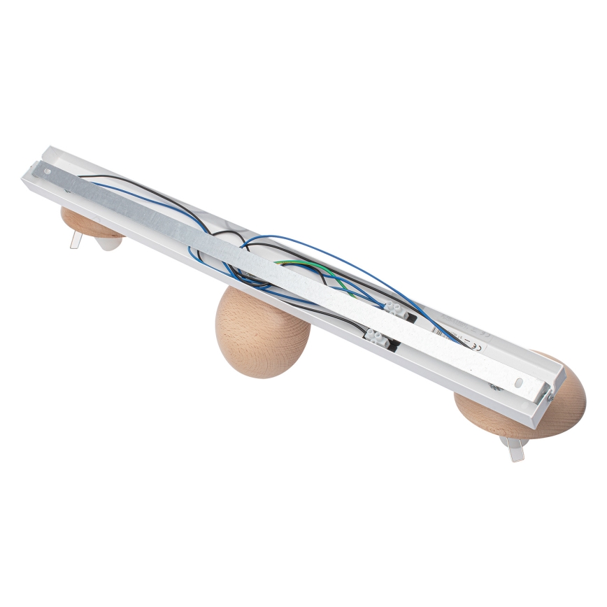 Żyrandol natynkowy SFERA WOOD 3xE14/40W/230V