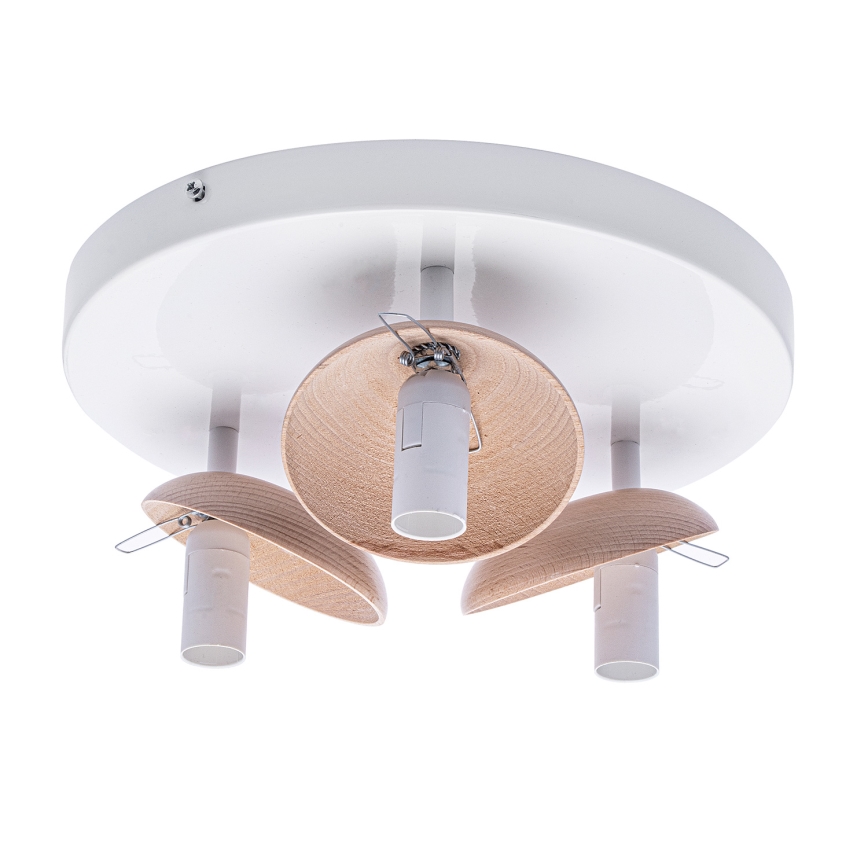 Żyrandol natynkowy SFERA WOOD 3xE14/40W/230V