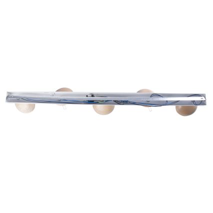 Żyrandol natynkowy SFERA WOOD 5xE14/40W/230V