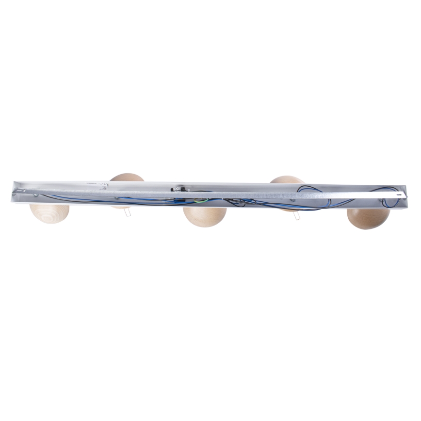 Żyrandol natynkowy SFERA WOOD 5xE14/40W/230V