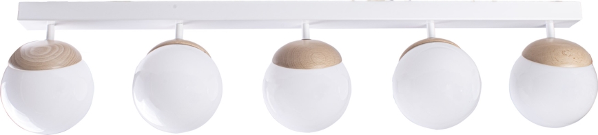 Żyrandol natynkowy SFERA WOOD 5xE14/40W/230V