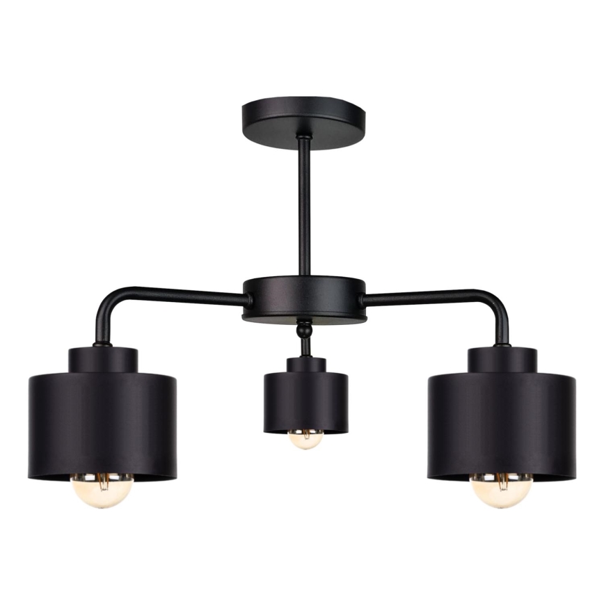 Żyrandol natynkowy SIMPLY BLACK 3xE27/60W/230V