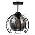 Żyrandol natynkowy SOLO BLACK 1xE27/60W/230V czarny/dymny
