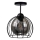 Żyrandol natynkowy SOLO BLACK 1xE27/60W/230V czarny/dymny