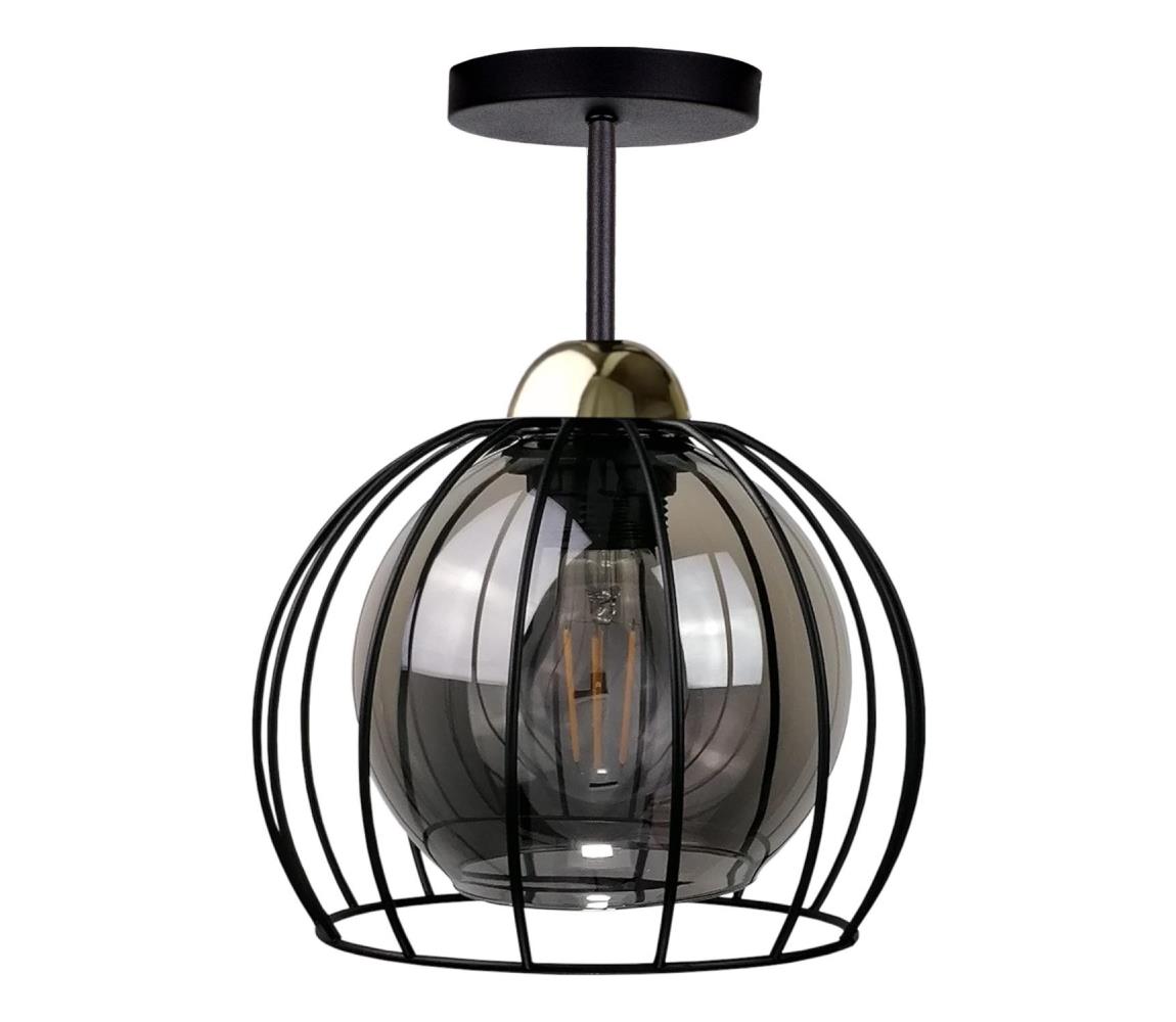 Żyrandol natynkowy SOLO BLACK 1xE27/60W/230V czarny/złoty