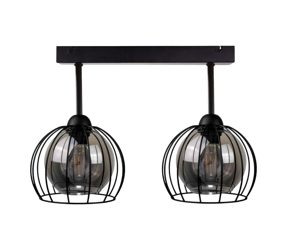 Żyrandol natynkowy SOLO BLACK 2xE27/60W/230V
