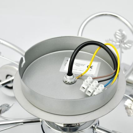 Żyrandol natynkowy SOPHIA 5xE27/15W/230V chrom błyszczący/przezroczysty