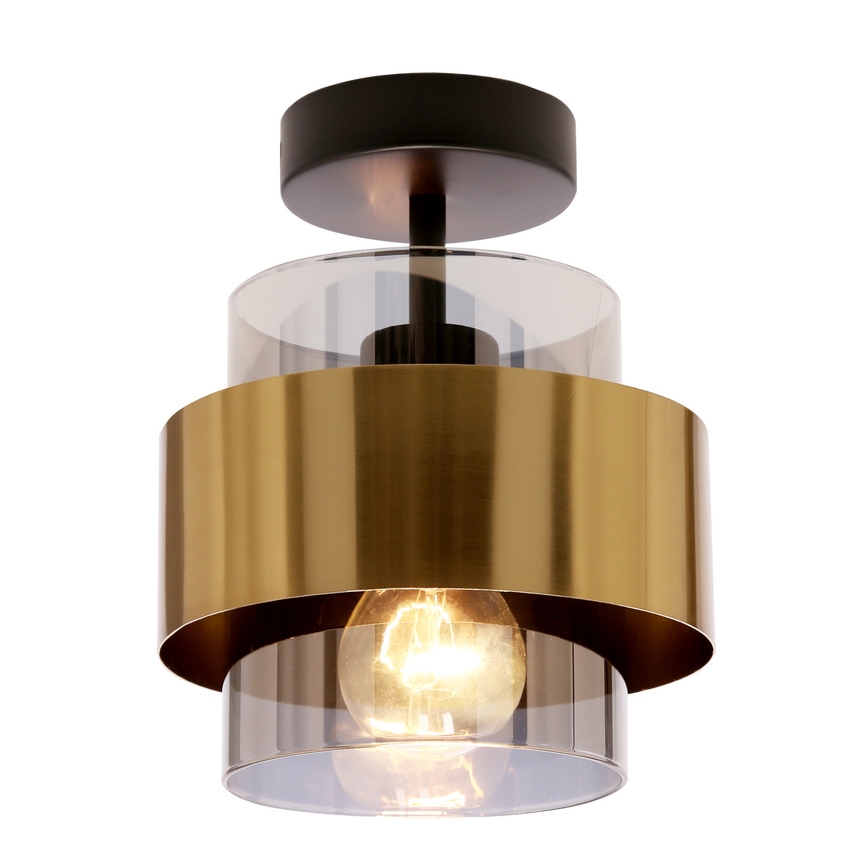 Żyrandol natynkowy SPIEGA 1xE27/60W/230V złoty/czarny