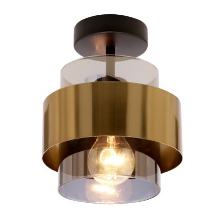 Żyrandol natynkowy SPIEGA 1xE27/60W/230V złoty/czarny