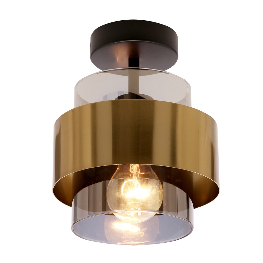 Żyrandol natynkowy SPIEGA 1xE27/60W/230V złoty/czarny