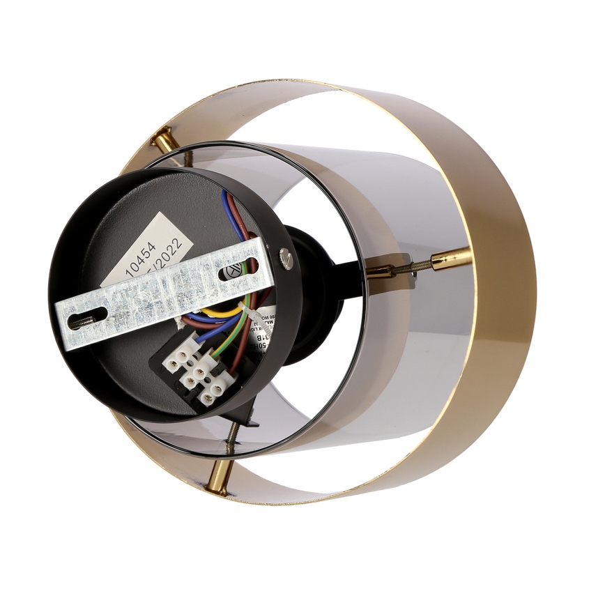 Żyrandol natynkowy SPIEGA 1xE27/60W/230V złoty/czarny