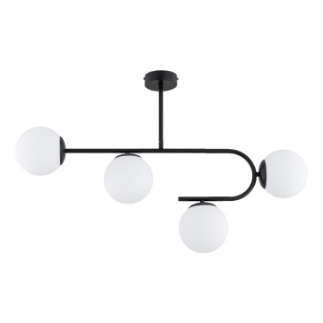Żyrandol natynkowy STELLAR 4xE14/10W/230V czarny
