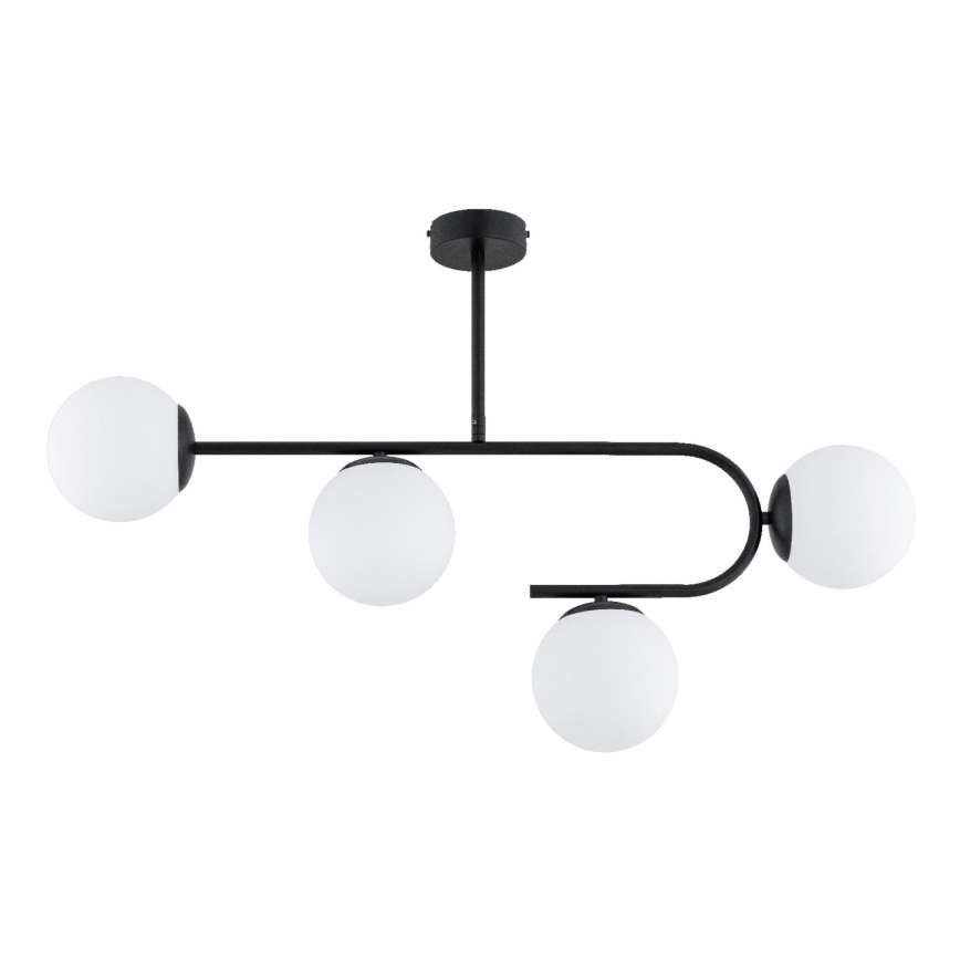 Żyrandol natynkowy STELLAR 4xE14/10W/230V czarny