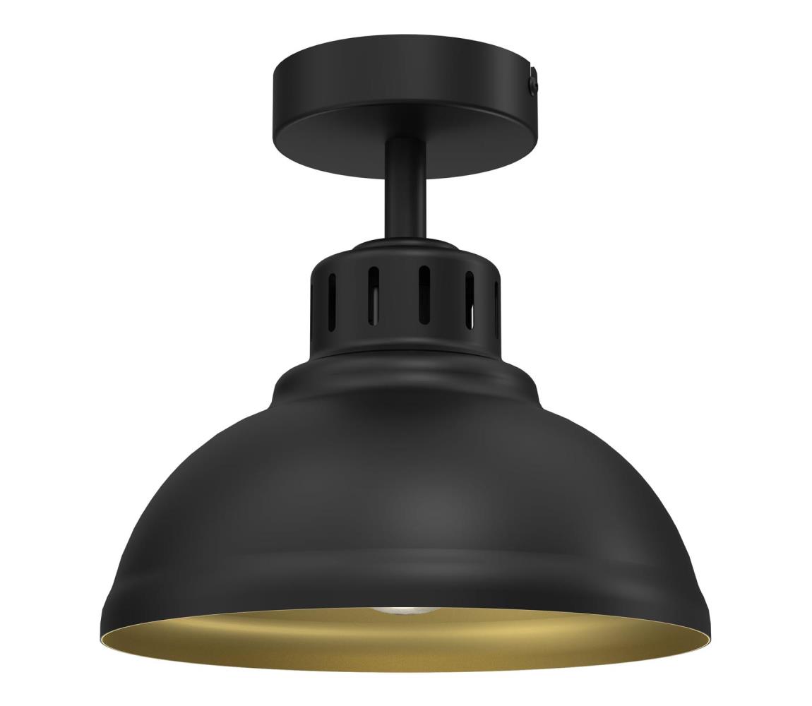 Żyrandol natynkowy SVEN 1xE27/15W/230V czarny/złoty