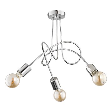 Żyrandol natynkowy TANGO 3xE27/15W/230V chrom błyszczący