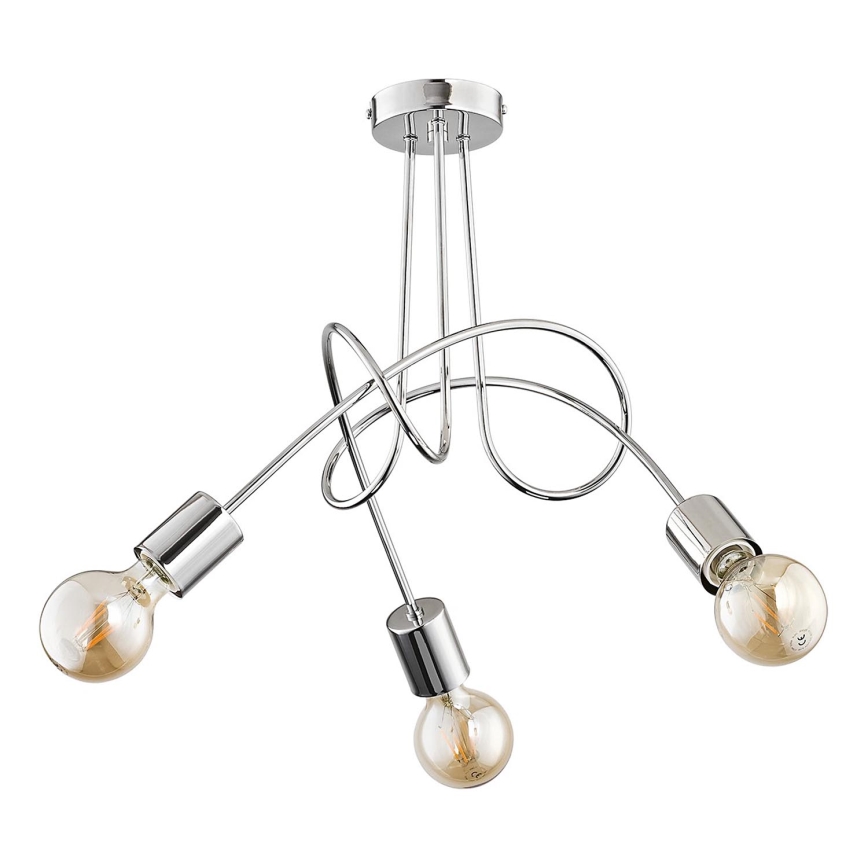 Żyrandol natynkowy TANGO 3xE27/15W/230V chrom błyszczący